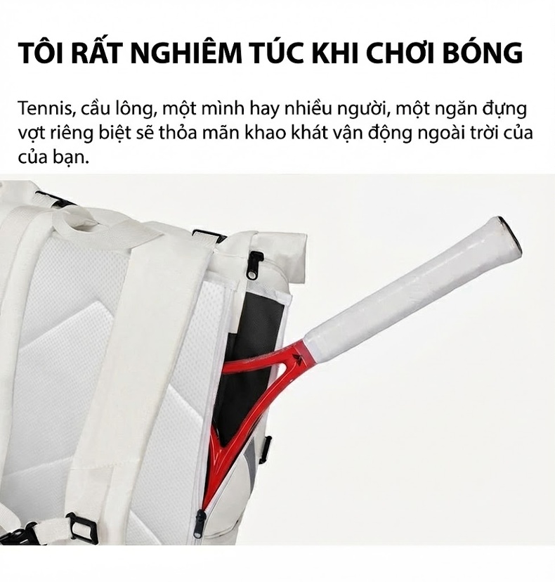 Balo Thể Thao Tập Gym Chống Nước Đa Năng Thiết Kế Thời Trang Cho Nam Nữ Màu Trắng, Đen chi tiết 16