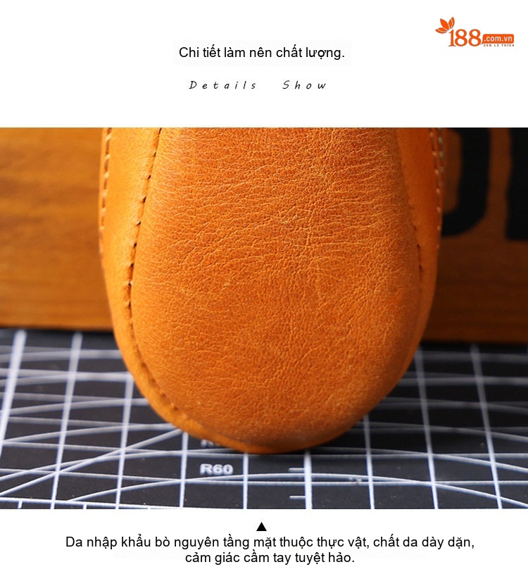 Bao Da Đựng Chìa Khóa Xe Hơi Da Thật Thiết Kế Đơn Giản Dáng Tròn Màu Vàng Bò, Nâu Đỏ, Đen chi tiết 2