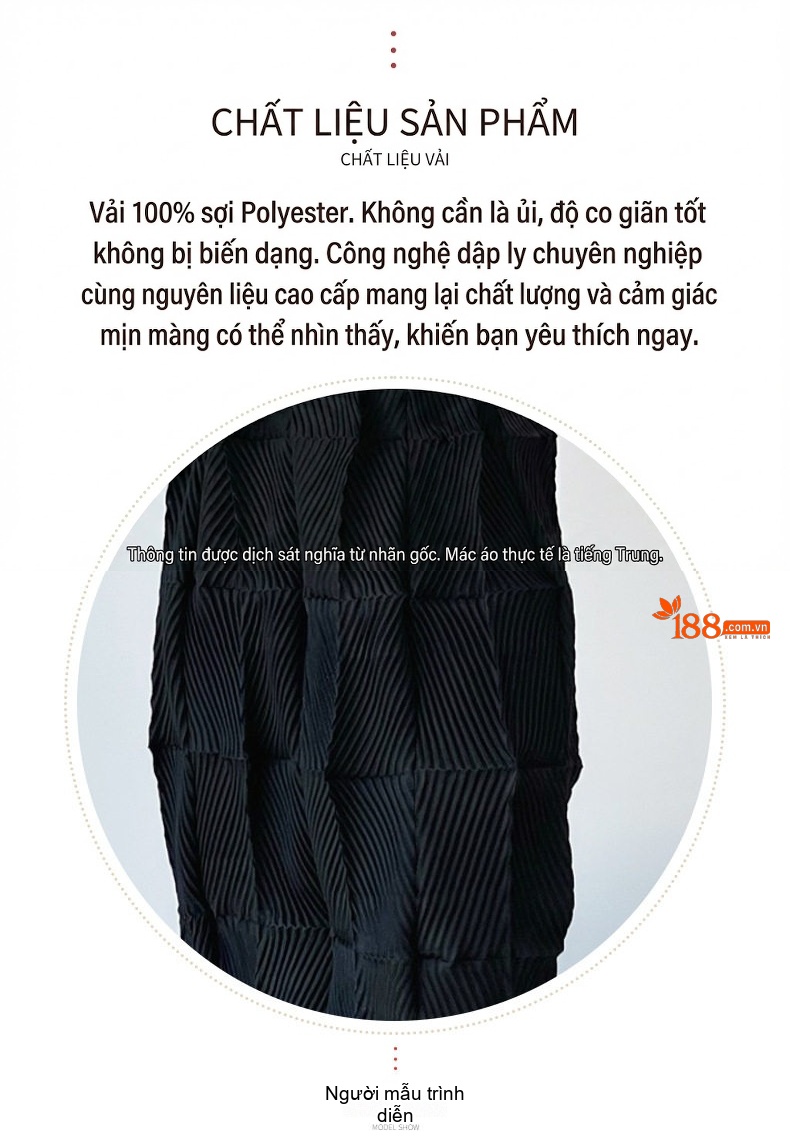 Bộ Áo Blazer và Chân Váy Dập Ly Thiết Kế Độc Đáo Phong Cách Thu Đông Màu Nâu, Đen chi tiết 6