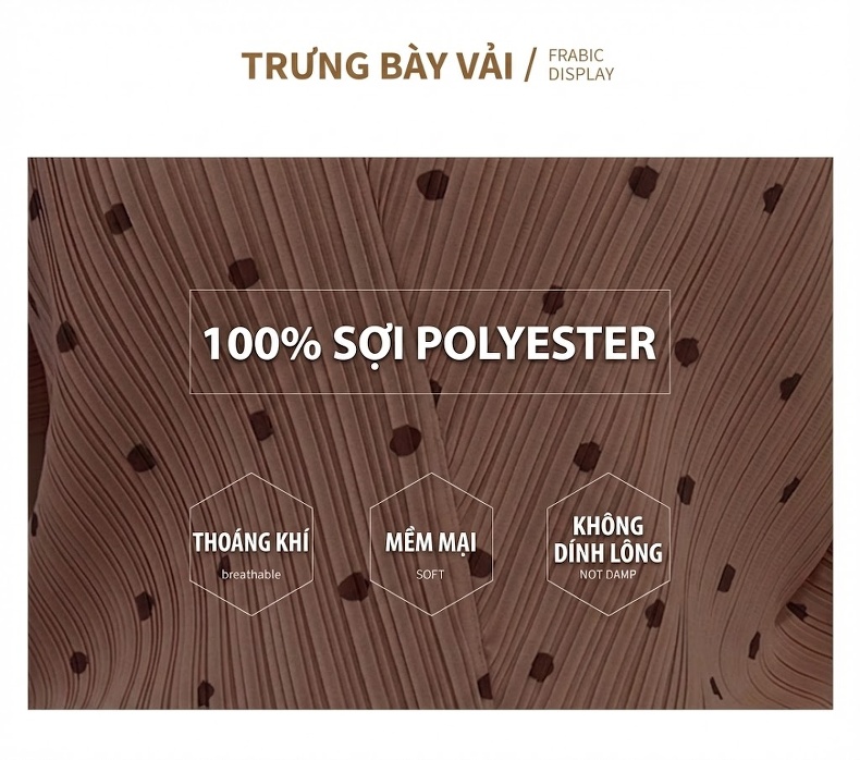 Bộ Đồ Nữ Áo Cổ chữ V và Chân Váy Xẻ Tà Họa Tiết Chấm Bi Dập Ly Màu Đen, Kem, Hồng chi tiết 3