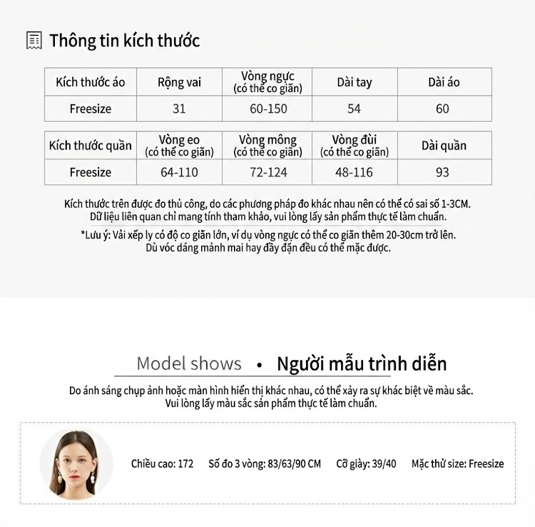 Bộ Đồ Nữ Dài Tay In Họa Tiết, Quần Ống Đứng Phong Cách Thời Trang Màu Trắng Kem, Đen... chi tiết 5