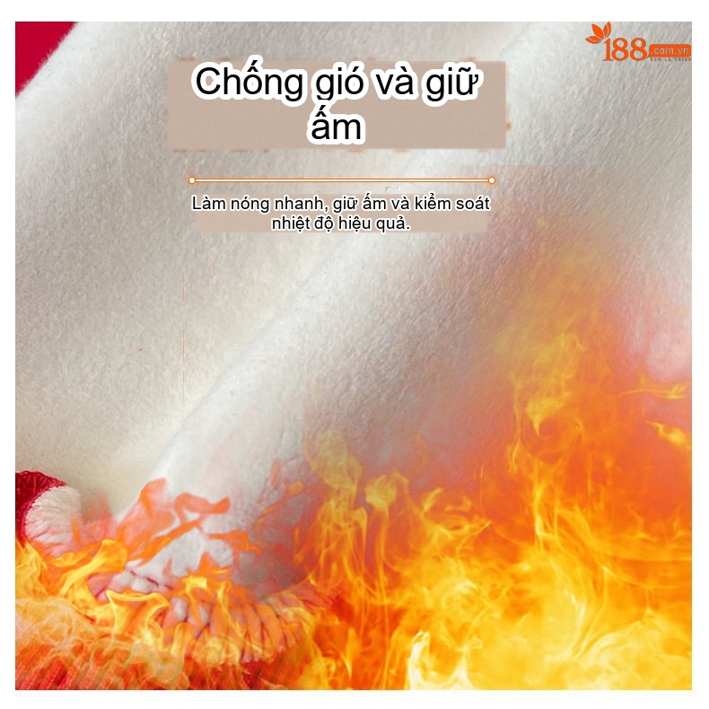 Bộ Đồ Thể Thao Nữ Lông Cừu Non Dày Dặn Áo Khoác Có Mũ Quần Ống Rộng Màu Đỏ chi tiết 4