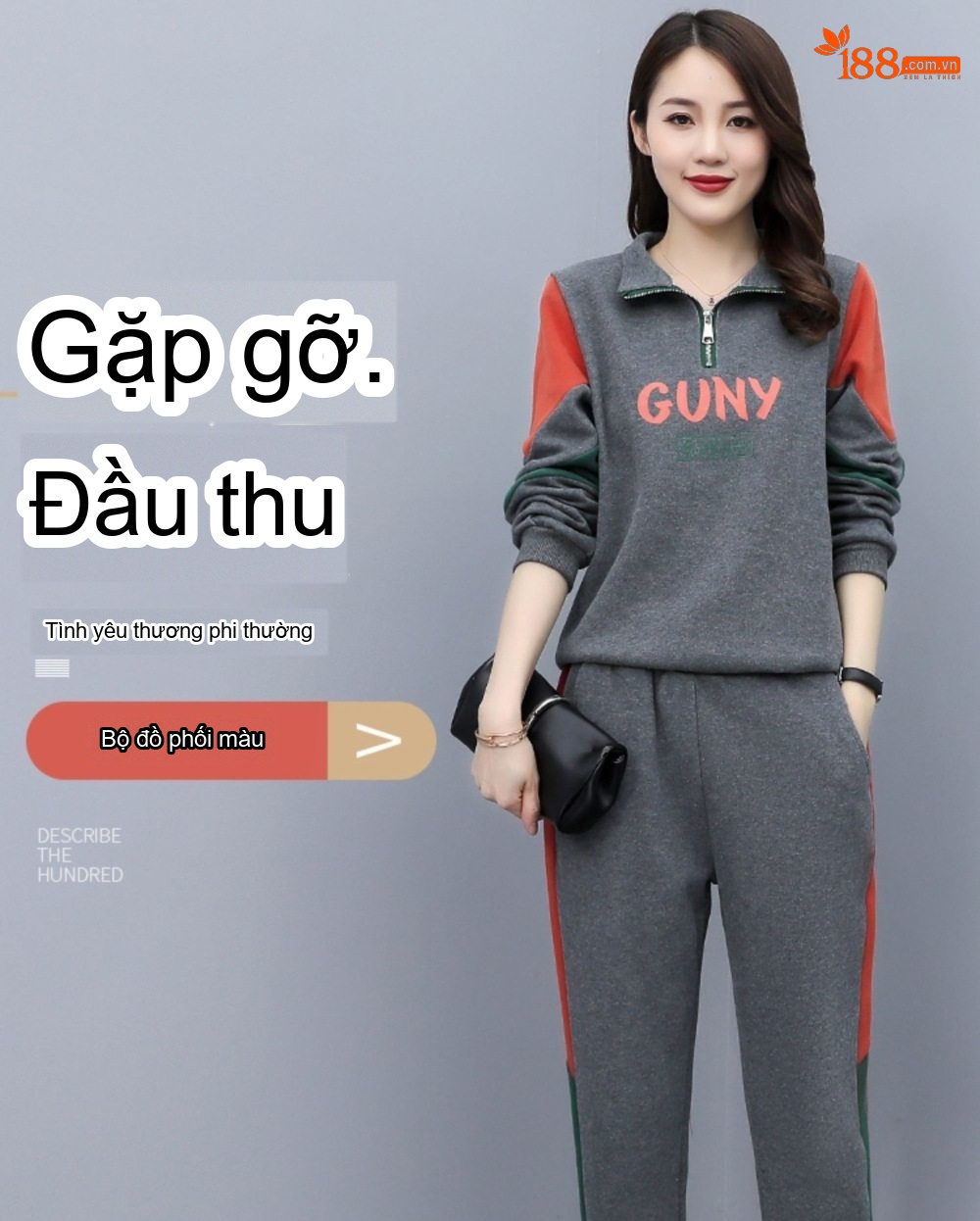 Bộ đồ thể thao nữ thu đông dáng ôm thời trang tay dài chi tiết 4