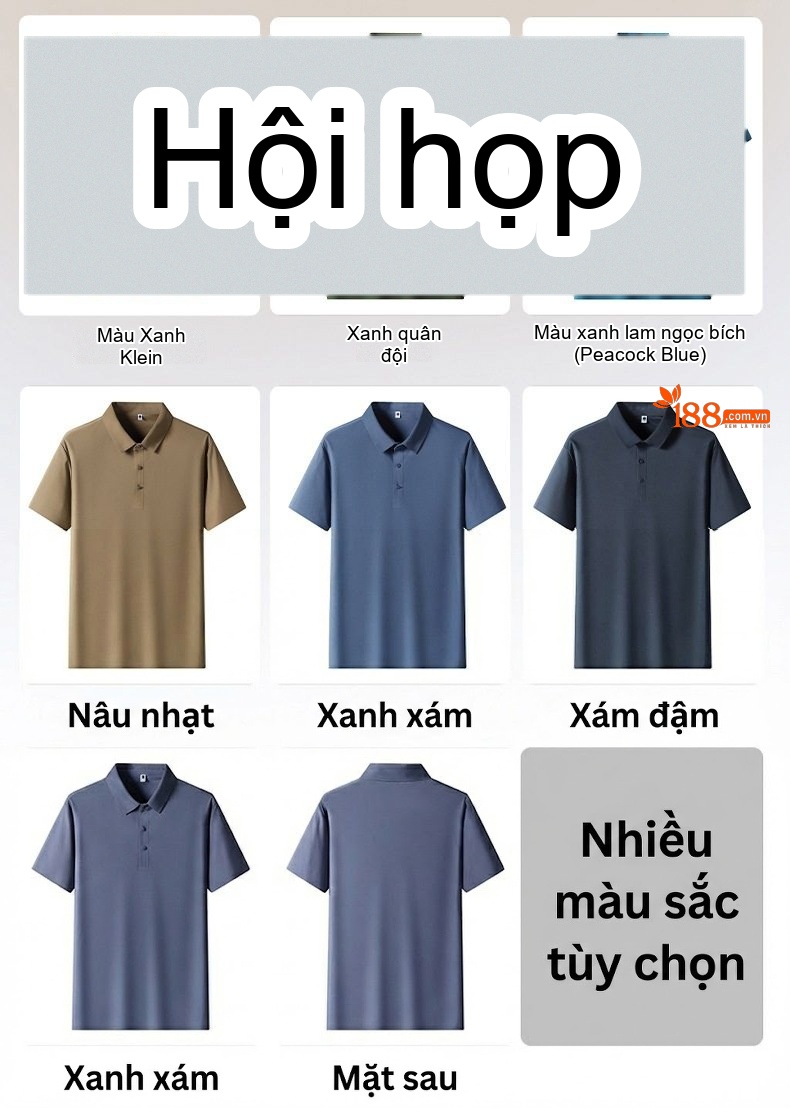 Bộ Quần Áo Nam Mùa Hè Áo Polo Tay Ngắn Quần Dài Chất Liệu Thoáng Mát Màu Xanh, Be, Đen chi tiết 9