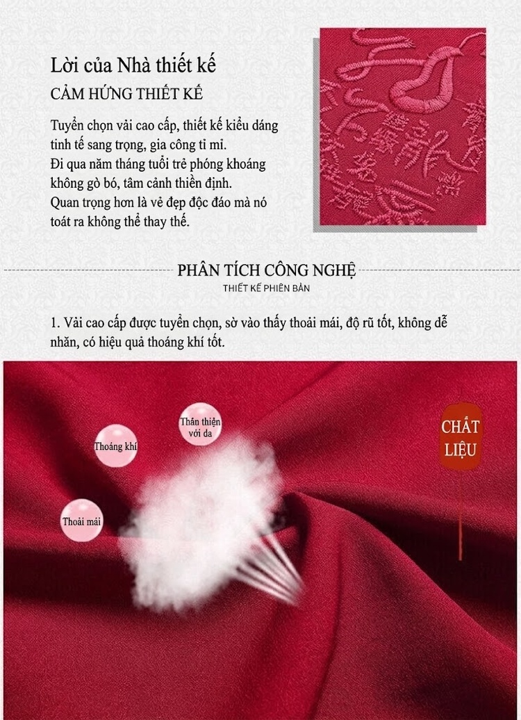 Bộ Quần Áo Nam Trung Niên Tay Dài Thêu Họa Tiết Phong Cách Trung Hoa chi tiết 2