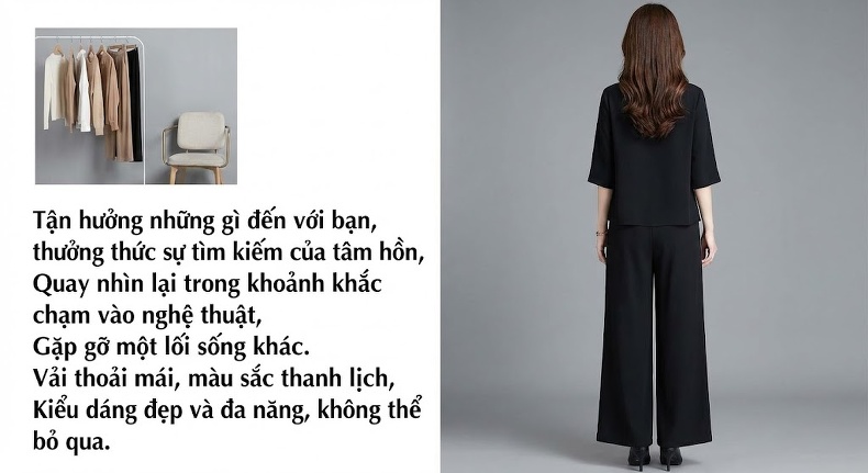 Bộ Quần Áo Nữ Cotton Linen Áo Kiểu Tay Lỡ Quần Ống Rộng Phong Cách Hàn Quốc Màu Đen, Đỏ Rượu Vang, Xanh Lá, Trắng chi tiết 18