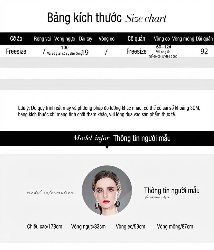 Bộ Quần Áo Nữ Dài Tay Cổ Tròn Dáng Rộng, Quần Dài Lệch Tầng Màu Tím, Hồng, Đen chi tiết 9