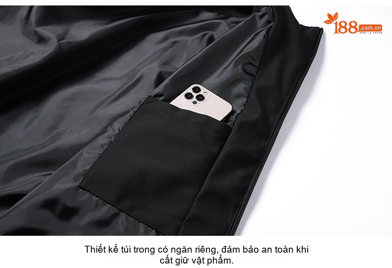 Bộ Quần Áo Thu Đông Nam Nữ Áo Khoác Cổ Trụ Và Quần Dài Màu Hồng, Tím, Đen, Trắng chi tiết 16