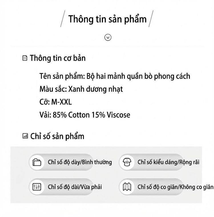 Bộ Set Áo Khoác Jean và Quần Jean Dáng Rộng Phong Cách Tiểu Thư Màu Xanh Jean chi tiết 10