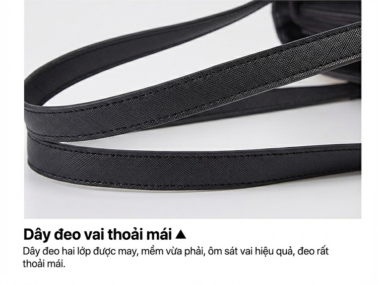 Bộ Túi Xách Nữ 3 Món Da Bóng Đeo Vai, Đeo Chéo, Xách Tay Màu Nâu, Đen, Đỏ, Hồng... chi tiết 23