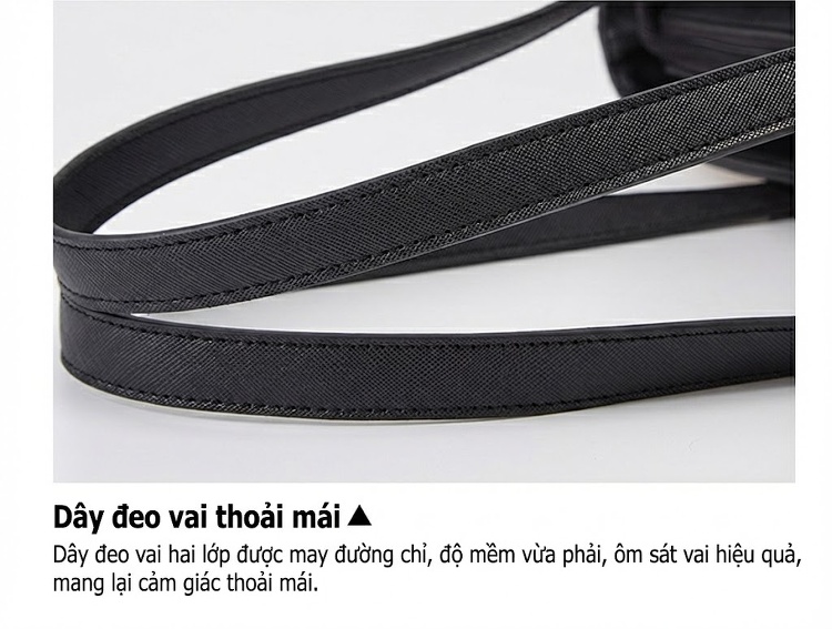 Bộ Túi Xách Nữ 3 Món Da Bóng Đeo Vai, Đeo Chéo, Xách Tay Màu Nâu, Đen, Đỏ, Hồng... chi tiết 18