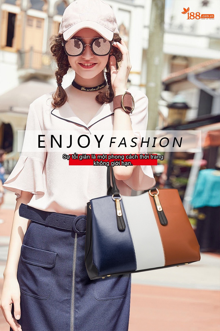 Bộ Túi Xách Nữ Da Bóng Đeo Vai, Túi Tote, Túi Đeo Chéo 4 Món Màu Đen, Trắng, Nâu, Xám... chi tiết 1