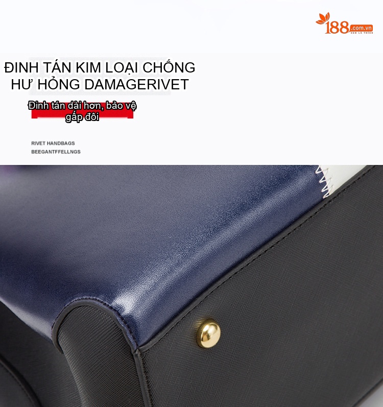 Bộ Túi Xách Nữ Da Bóng Đeo Vai, Túi Tote, Túi Đeo Chéo 4 Món Màu Đen, Trắng, Nâu, Xám... chi tiết 13