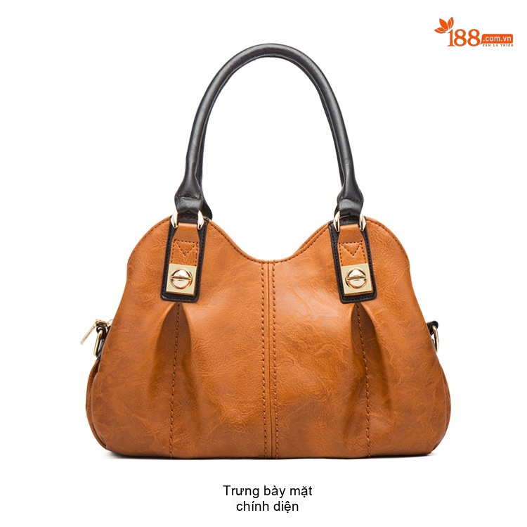 Bộ Túi Xách Nữ Da Bóng Vintage 3 Món Phong Cách Âu Mỹ Màu Đen, Nâu, Xanh Rêu chi tiết 14