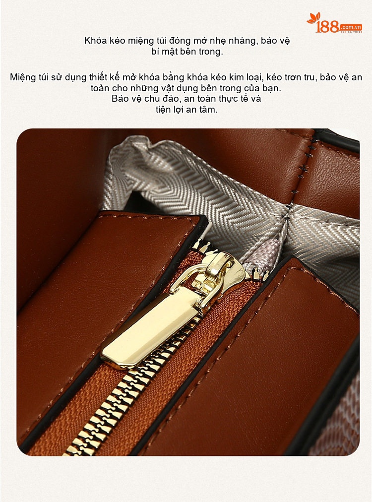 Bộ Túi Xách Nữ Đeo Vai Xách Tay Da Bóng Phong Cách Retro Châu Âu Màu Nâu, Xanh Lá, Đỏ, Đen... chi tiết 9