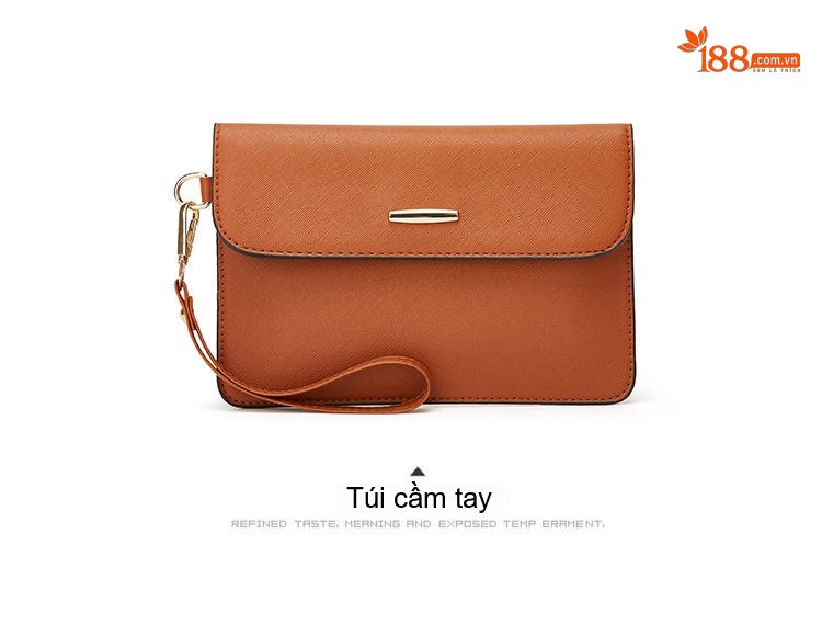 Bộ Túi Xách Nữ Set 4 Món Phong Cách Thời Trang Túi Tote Da Bóng Màu Đen, Nâu, Trắng, Hồng... chi tiết 14