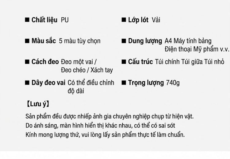Bộ Túi Xách Tay Nữ Vân Cá Sấu Da Bóng Lớn Gồm 3 Món Màu Nâu chi tiết 6