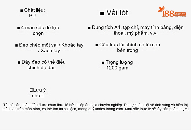 Bộ Túi Xách Tote Nữ Đeo Vai, Đeo Chéo, Xách Tay Da Bóng, Dây Xích Kim Loại Màu Nâu, Xám, Trắng, Đen... chi tiết 5