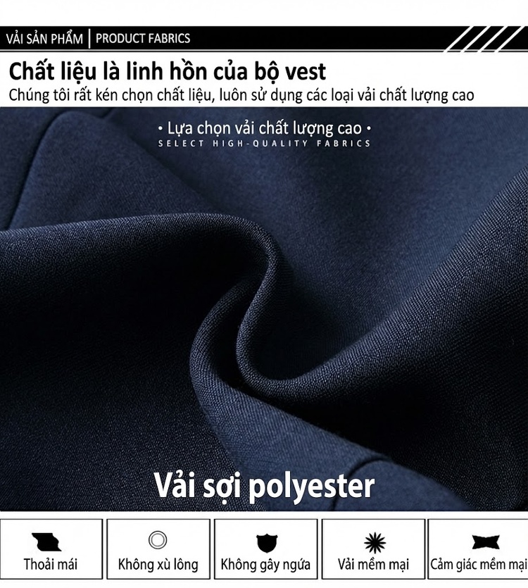 Bộ Vest Công Sở Dài Tay Phong Cách Hàn Quốc Màu Đen, Xanh Dương, Đỏ chi tiết 11