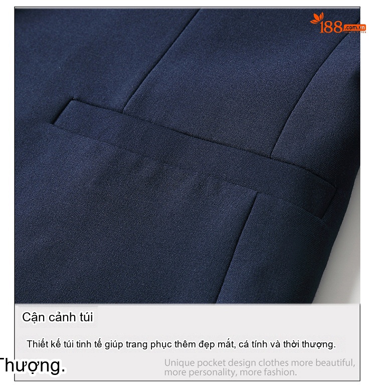 Bộ Vest Công Sở Dài Tay Phong Cách Hàn Quốc Màu Đen, Xanh Dương, Đỏ chi tiết 24