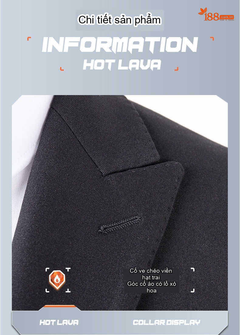 Bộ Vest Công Sở Nam Nữ Màu Xanh Than chi tiết 24