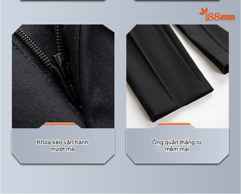Bộ Vest Công Sở Nam Nữ Màu Xanh Than chi tiết 29