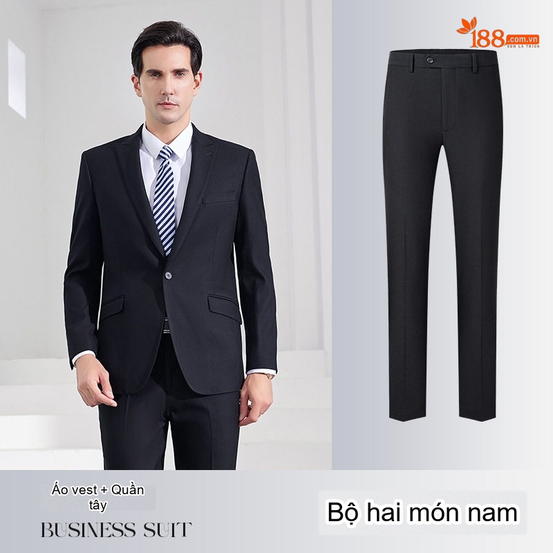 Bộ Vest Công Sở Nam Nữ Màu Xanh Than