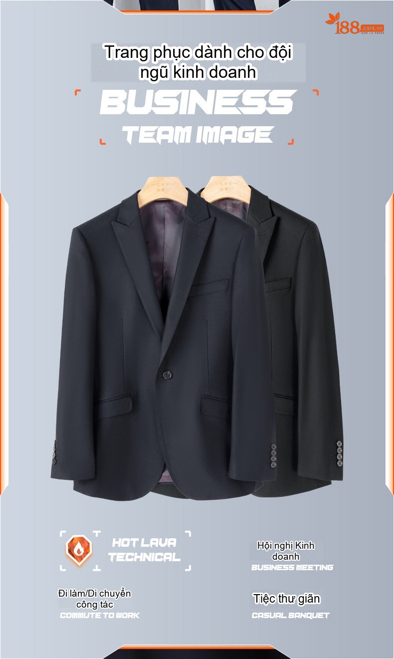 Bộ Vest Công Sở Nam Nữ Màu Xanh Than chi tiết 4