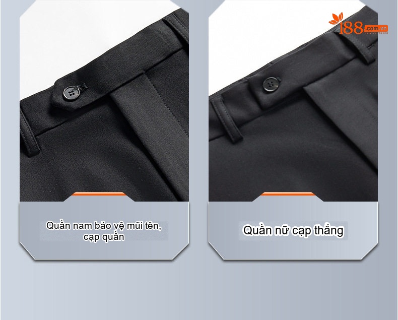 Bộ Vest Công Sở Nam Nữ Màu Xanh Than chi tiết 13