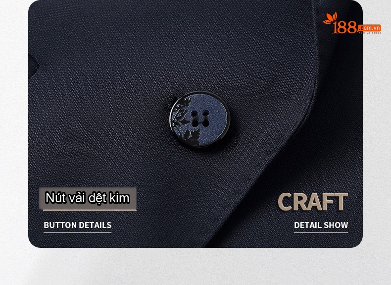 Bộ Vest Công Sở Nam Nữ Quần Dài Tay Dài Màu Đen, Xanh Navy chi tiết 20