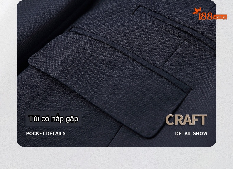Bộ Vest Công Sở Nam Nữ Quần Dài Tay Dài Màu Đen, Xanh Navy chi tiết 21