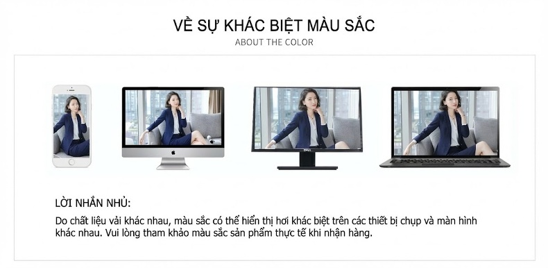 Bộ Vest Công Sở Nam Nữ Quần Dài Tay Dài Màu Đen, Xanh Navy chi tiết 26