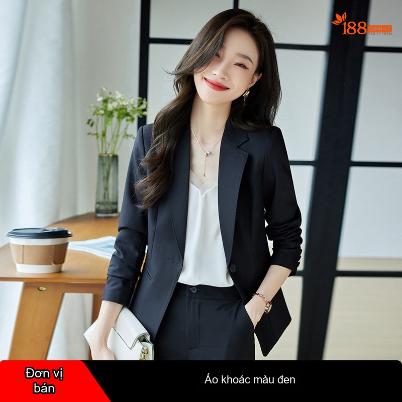 Bộ Vest Công Sở Nữ Dáng Ôm Tay Dài Phong Cách Thời Trang Màu Đen, Xanh Navy, Nâu