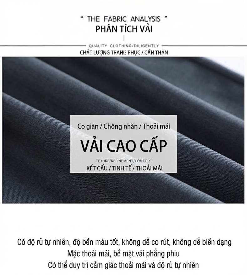Bộ Vest Công Sở Nữ Dáng Peplum Quần/Chân Váy Màu Xám, Xanh Navy, Đen chi tiết 7