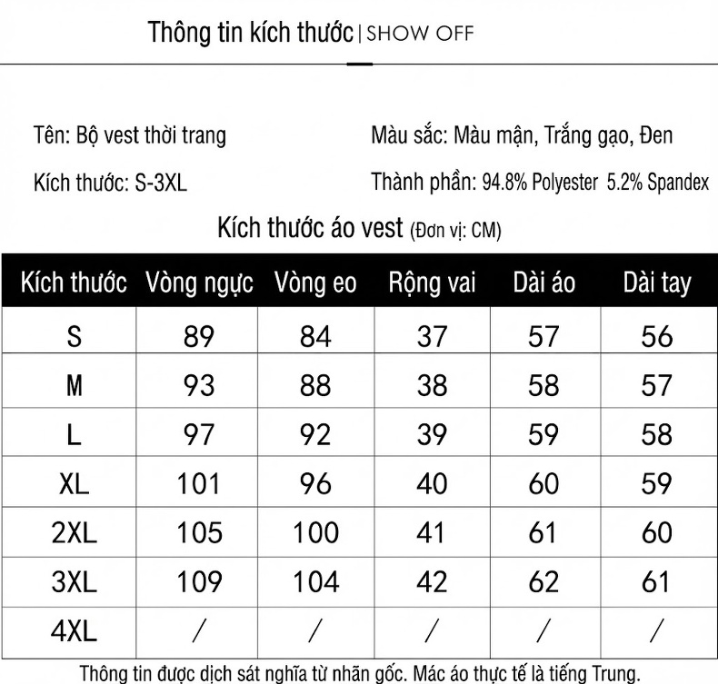 Bộ Vest Công Sở Nữ Màu Mận, Đen, Kem, Be chi tiết 6