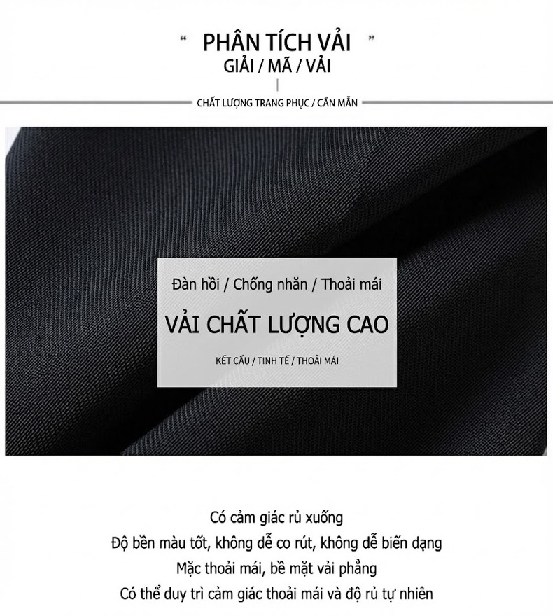 Bộ Vest Công Sở Nữ Phong Cách Thanh Lịch Màu Xanh Navy, Đen chi tiết 7
