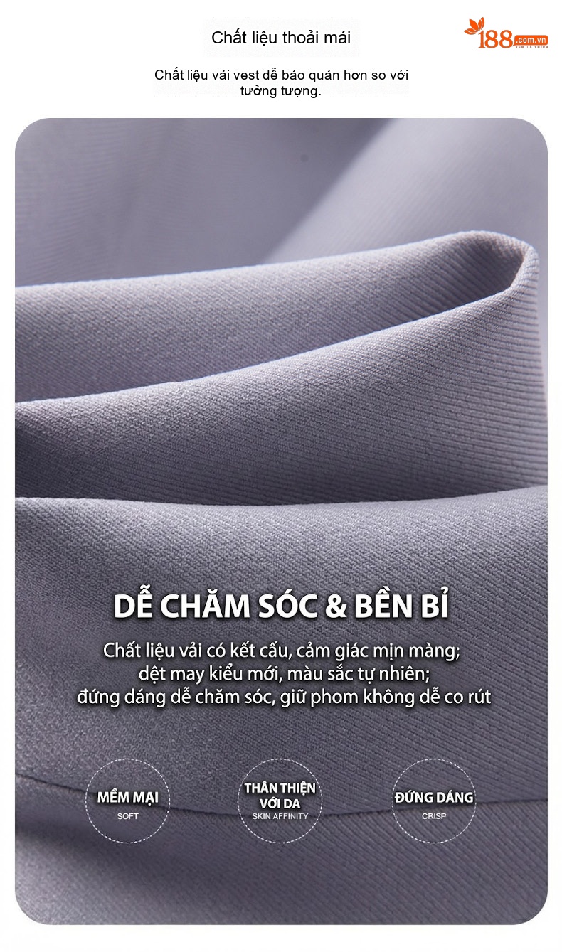 Bộ Vest Công Sở Nữ Tay Dài Phong Cách Hàn Quốc Màu Đen, Xám Xanh, Tím chi tiết 2