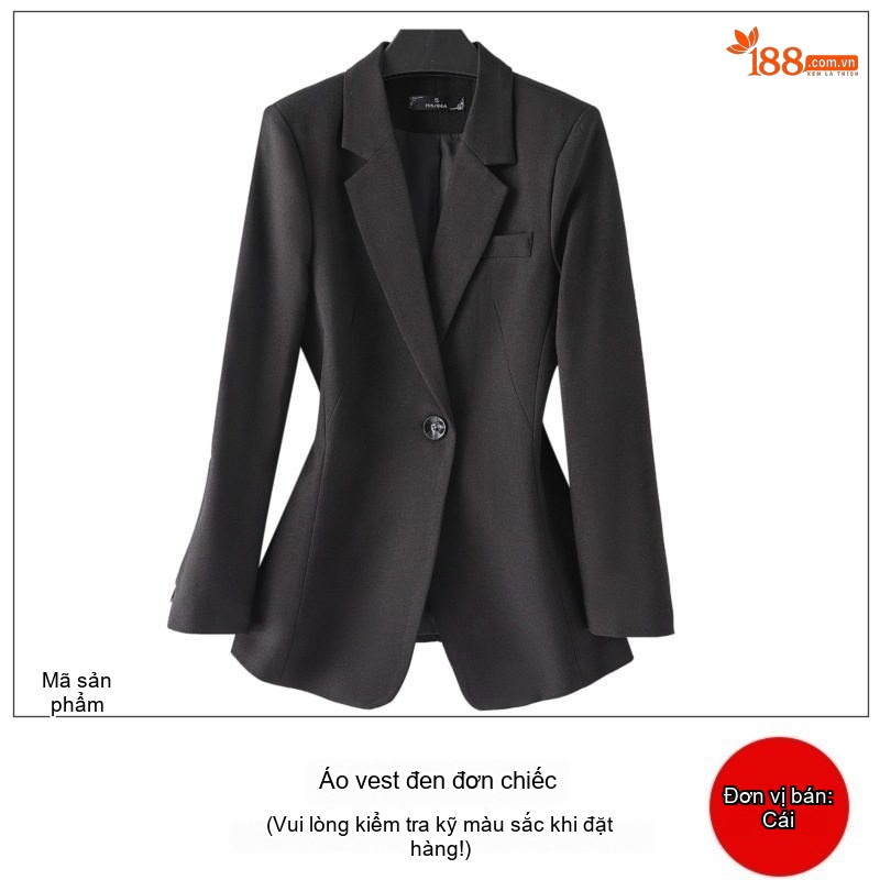 Bộ Vest Công Sở Nữ Tay Dài Phong Cách Hàn Quốc Màu Đen, Xám Xanh, Tím