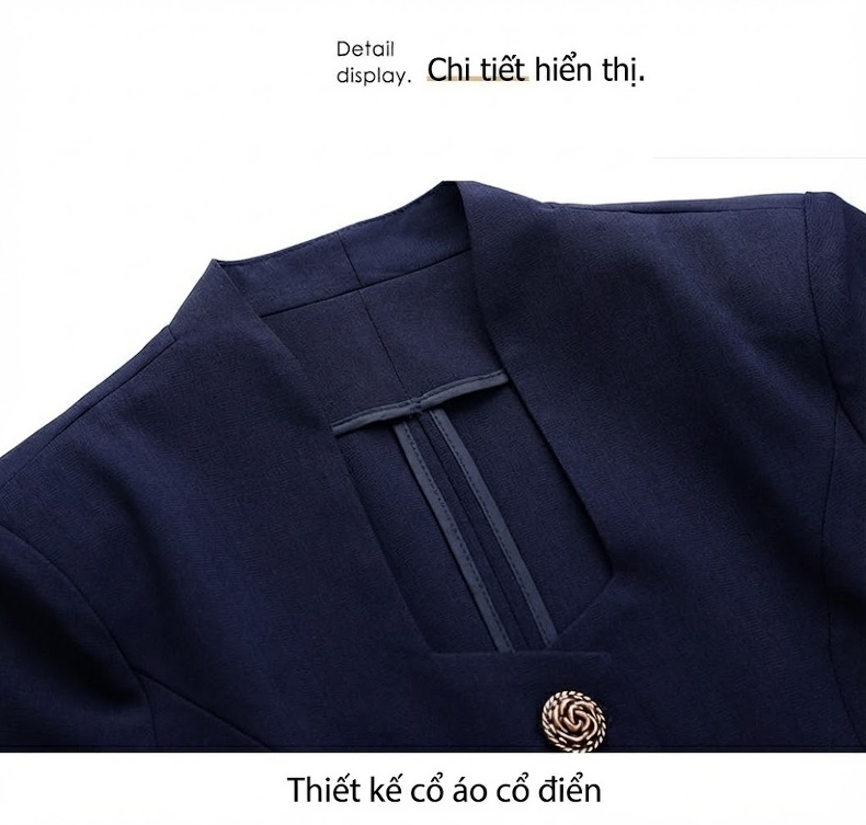 Bộ Vest Công Sở Nữ Tay Ngắn Quần/Chân Váy Màu Xám, Xanh Navy, Trắng chi tiết 23
