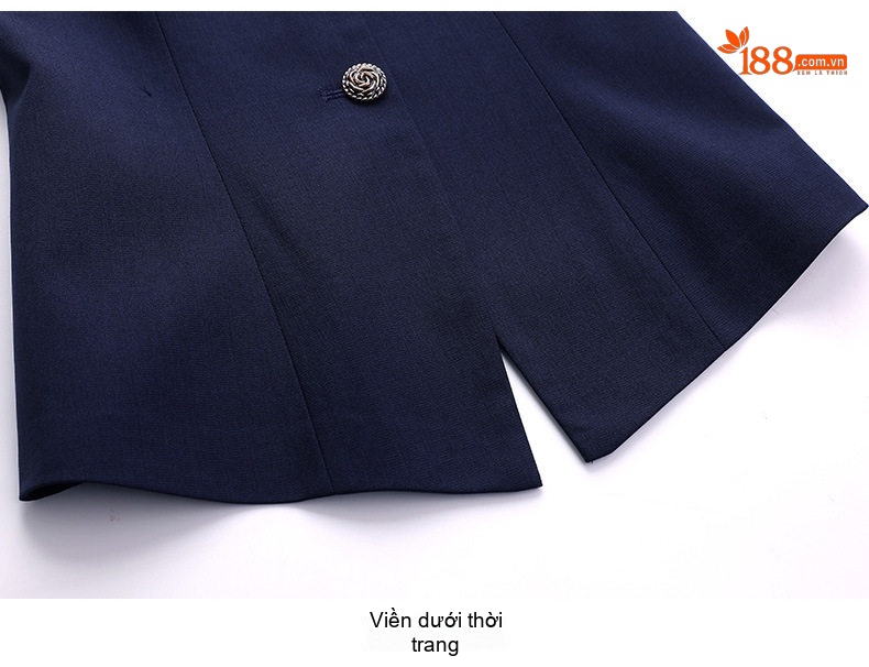 Bộ Vest Công Sở Nữ Tay Ngắn Quần/Chân Váy Màu Xám, Xanh Navy, Trắng chi tiết 25