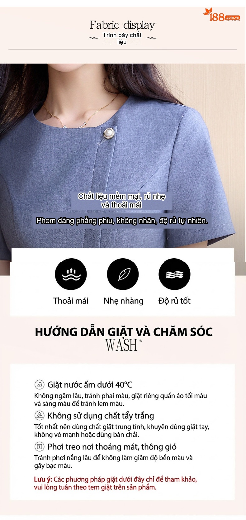 Bộ Vest Công Sở Nữ Tay Ngắn Thanh Lịch Màu Xanh, Đen, Xám chi tiết 8