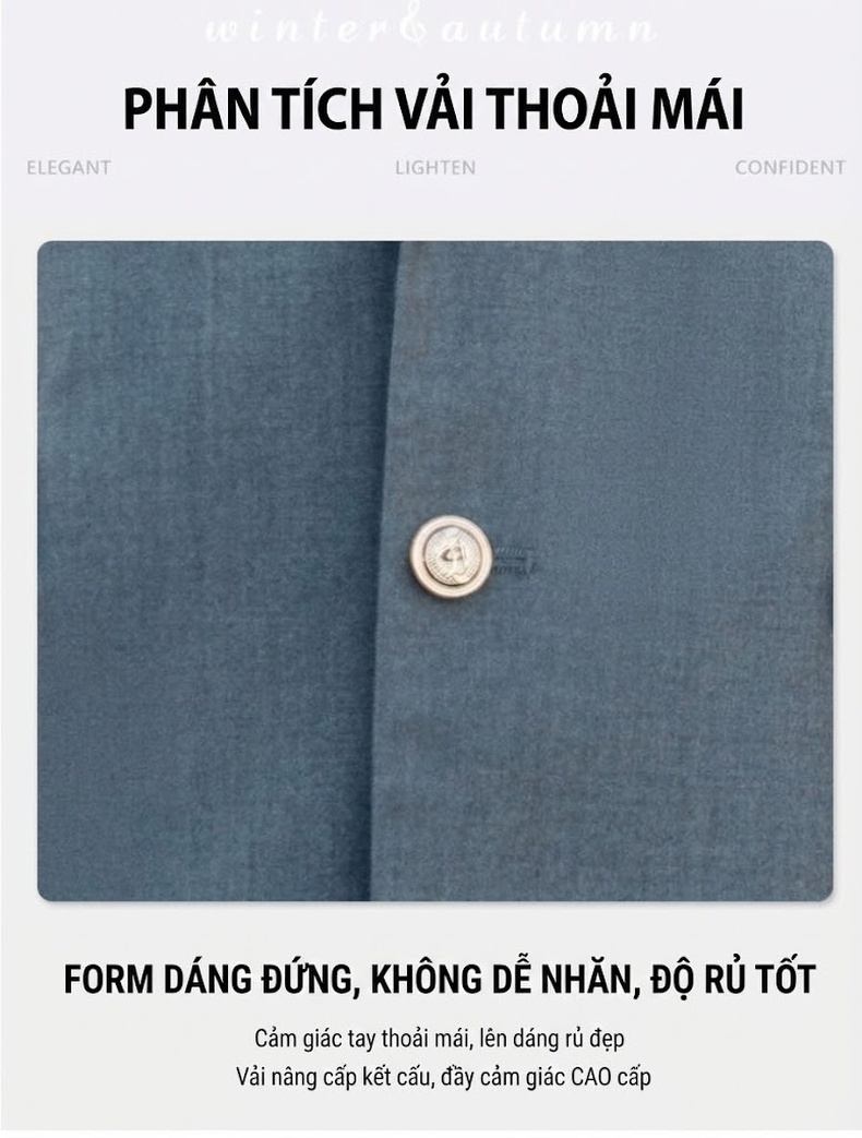 Bộ Vest Nam Nữ Học Sinh Phong Cách Học Đường, Bộ Tốt Nghiệp Ba Món Màu Xanh Dương, Xám chi tiết 6