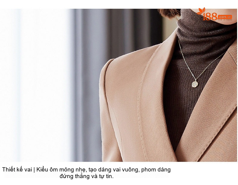 Bộ Vest Nữ Công Sở Cao Cấp Áo Khoác Blazer Quần Dài Thanh Lịch Màu Nâu chi tiết 19