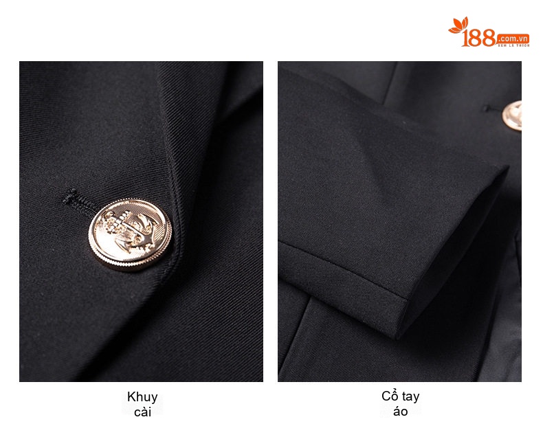 Bộ Vest Nữ Công Sở Thanh Lịch Màu Đen, Đỏ, Trắng Ngà chi tiết 7