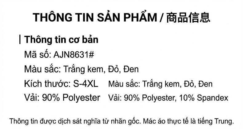 Bộ Vest Nữ Công Sở Thanh Lịch Màu Đen, Đỏ, Trắng Ngà chi tiết 9