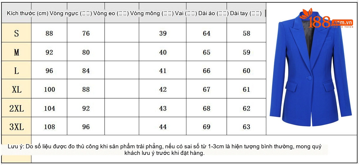 Bộ Vest Nữ Quần Ống Loe Áo Blazer Một Nút Phong Cách Công Sở Màu Xanh Dương, Đỏ chi tiết 1
