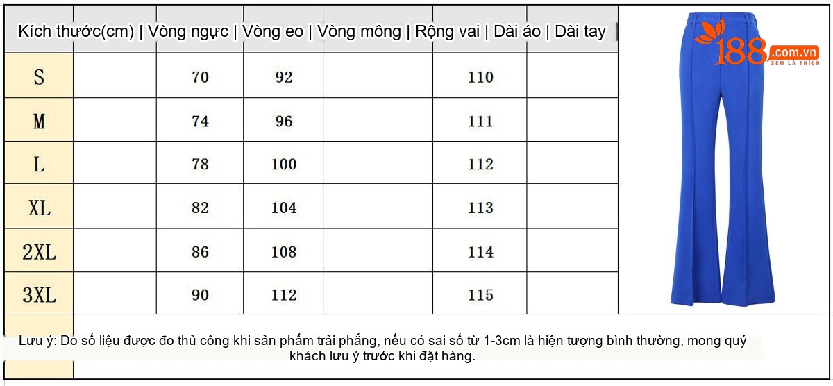 Bộ Vest Nữ Quần Ống Loe Áo Blazer Một Nút Phong Cách Công Sở Màu Xanh Dương, Đỏ chi tiết 2
