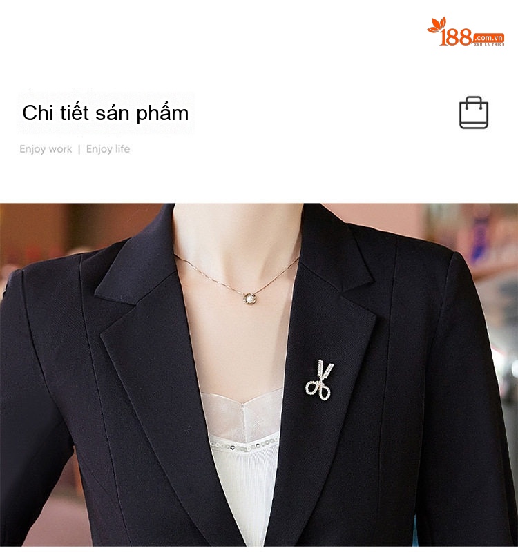 Bộ Vest Nữ Tay Lỡ Quần Ống Loe Phong Cách Công Sở Màu Đen, Be, Tím chi tiết 24