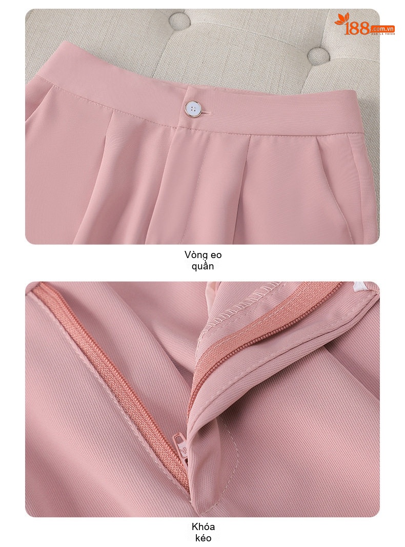 Bộ Vest Nữ Tay Ngắn Dáng Rộng Phong Cách Công Sở Màu Hồng, Đen, Trắng chi tiết 24