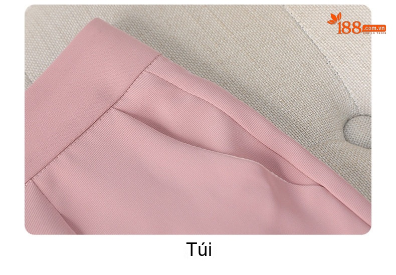 Bộ Vest Nữ Tay Ngắn Dáng Rộng Phong Cách Công Sở Màu Hồng, Đen, Trắng chi tiết 25